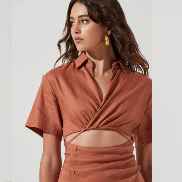 Women's l Midriff l Linen l Mini Dress - Picture 7 of 7